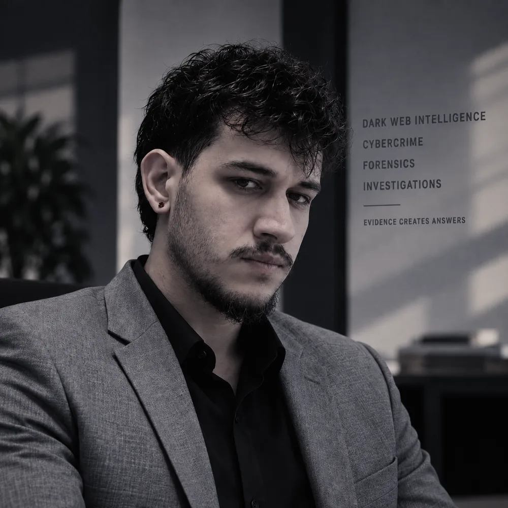 Nikolaos Kranidiotis, cybercrime investigator, photographed in his Athens office